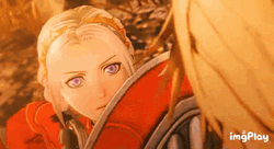 Fire Emblem Warriors Couple Staring GIF