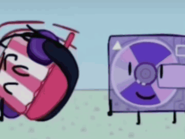 Fire Extinguisher And Fan With Faces GIF