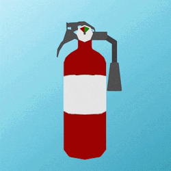 Fire Extinguisher Animation Rotating GIF
