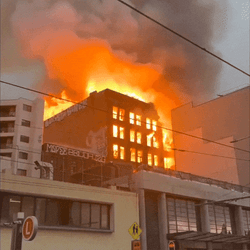 Fire Flame On Building GIF