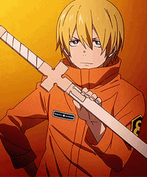 Fire Force Arthur Holding Sword