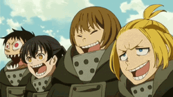 Fire Force Characters Laughing