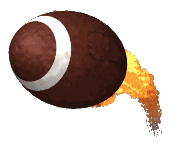 Fire H Football With H Letter Sticker