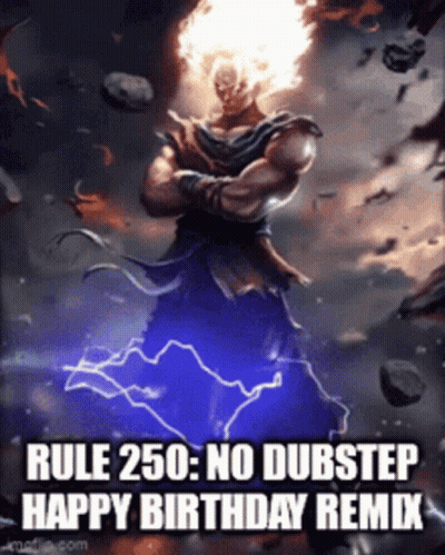 Fire Head Man Rule 250 No Dubstep Birthday Remix GIF