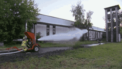 Fire Hose Versus Flamethrower GIF