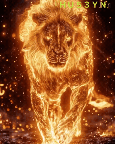 Fire Lion HDS3YN GIF