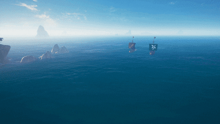 Fire On The Boat With Jolly Roger GIF