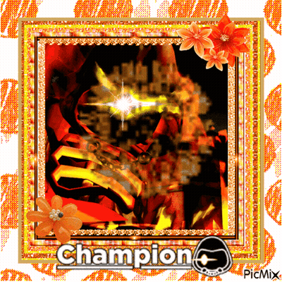 Fire With Champion Text GIF