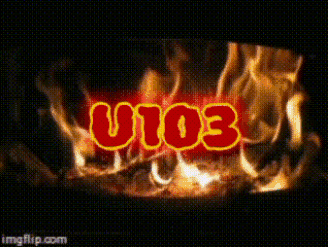 Fire With Red Letter U103 GIF