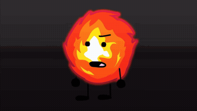 Fireball And Coin With Faces GIF