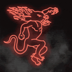 Fireball Happy Dragon Neon GIF