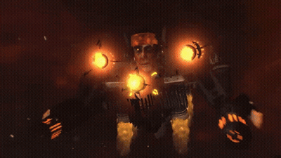 Fireball On Red Background GIF
