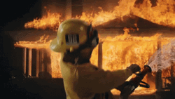 Firefighter Fighting The Fire GIF