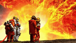 Firefighter Team Battling The Fire GIF