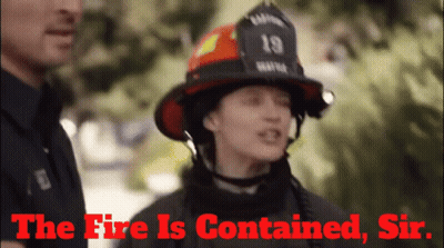 Firefighter With Number 19 On Helmet GIF