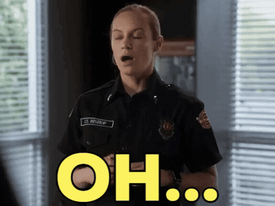 Firefighter Woman Saying Oh GIF