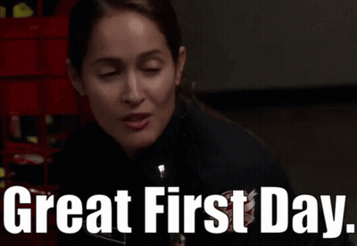 Firefighter Woman Smiling Great First Day GIF
