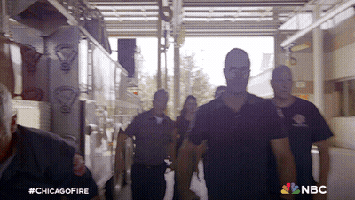 Firefighters Walking Hallway #Chicagofire GIF