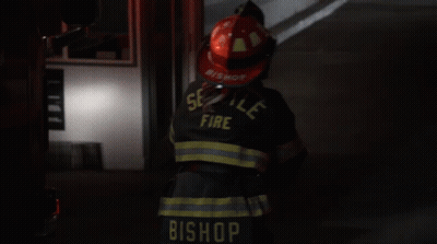 Fireman Wearing Helmet Number 19 GIF