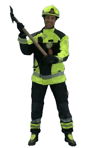 Fireman With Axe Sticker