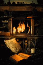 Fireplace And Coffee Mug GIF