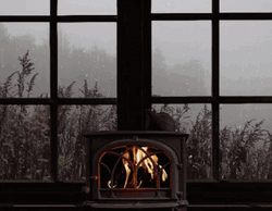 Fireplace Beside Window