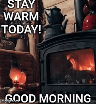 Fireplace Saying Stay Warm Today GIF