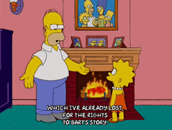 Fireplace With Homer And Lisa