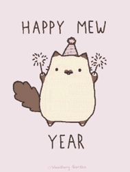 Fireworks Cat Cute Happy New Year GIF