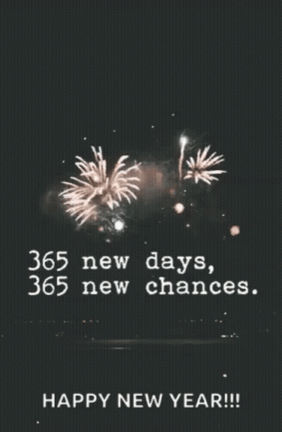 Fireworks Display 365 New Days 365 New Chances Happy New Year GIF