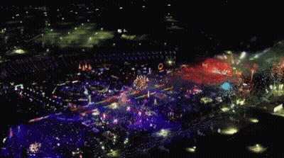Fireworks Display At Night GIF