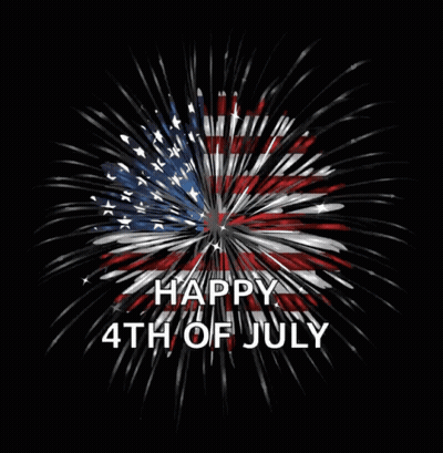 Fireworks Display Saying Happy 4Th Of July GIF