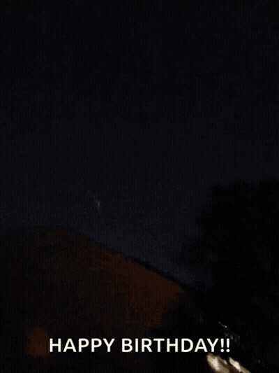 Fireworks Display Saying Happy Birthday GIF