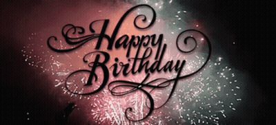Fireworks Display Saying Happy Birthday GIF