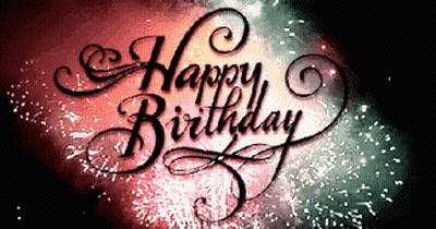 Fireworks Display Saying Happy Birthday GIF