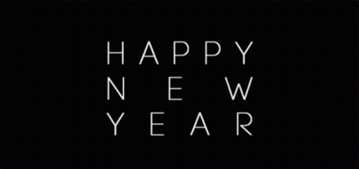 Fireworks Display Saying Happy New Year GIF