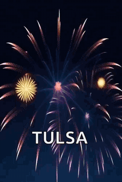Fireworks Display Saying Happy New Year Tulsa GIF
