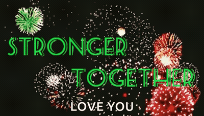 Fireworks Display Stronger Together Love You GIF