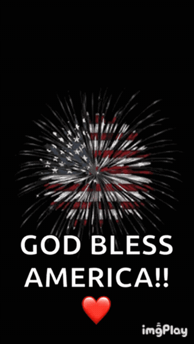 Fireworks Display With God Bless America GIF