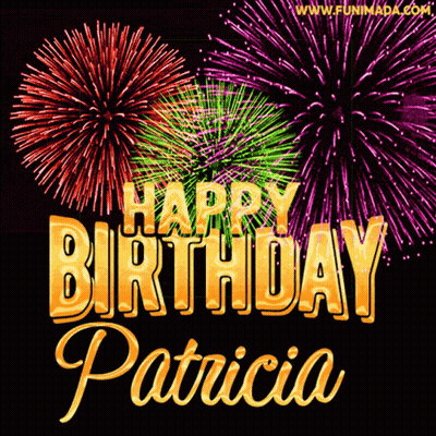 Fireworks Display With Name Patricia GIF