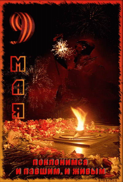 Fireworks Display With Number 9 GIF
