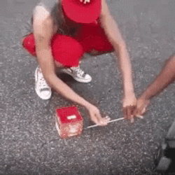 Fireworks Fail Man In Wheelchair GIF