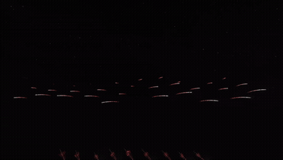 Fireworks Going Off In Dark GIF