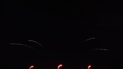 Fireworks Going Off In Dark GIF