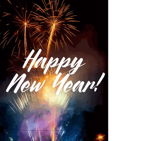 Fireworks Happy New Year Sticker