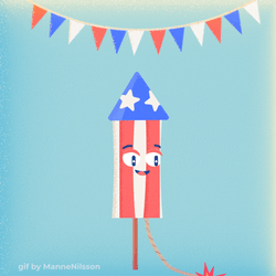 Fireworks Hello July Part GIF