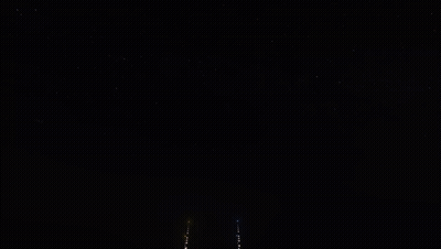 Fireworks In Night Sky GIF
