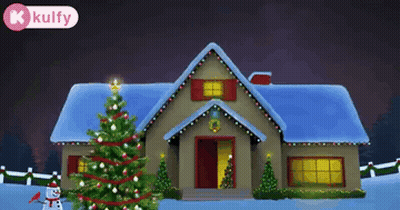 Fireworks In Night Sky With Green Flowers GIF