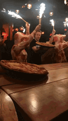 Fireworks Massive Pizza Party GIF