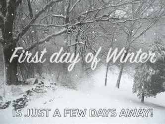 First Day Of Winter Typography GIF